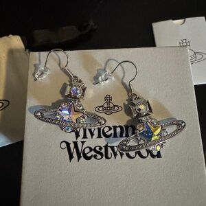 Vivienne Westwood star heart earrings in silver